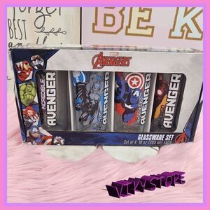 NWT {Marvel} {Avengers} Glassware Set of 4 10 oz NWT